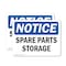 Signmission Spare Parts Storage, 7 in W x Rectangle, Vinyl Decal OS-2PACK-NS-D-57-L-18378 - alternate 1